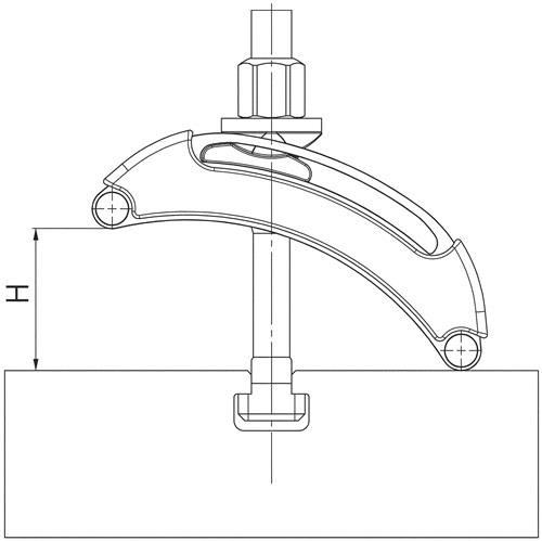 AMF Spanneisen Nr.6310 f.T-Nut 10mm L.80mm AMF