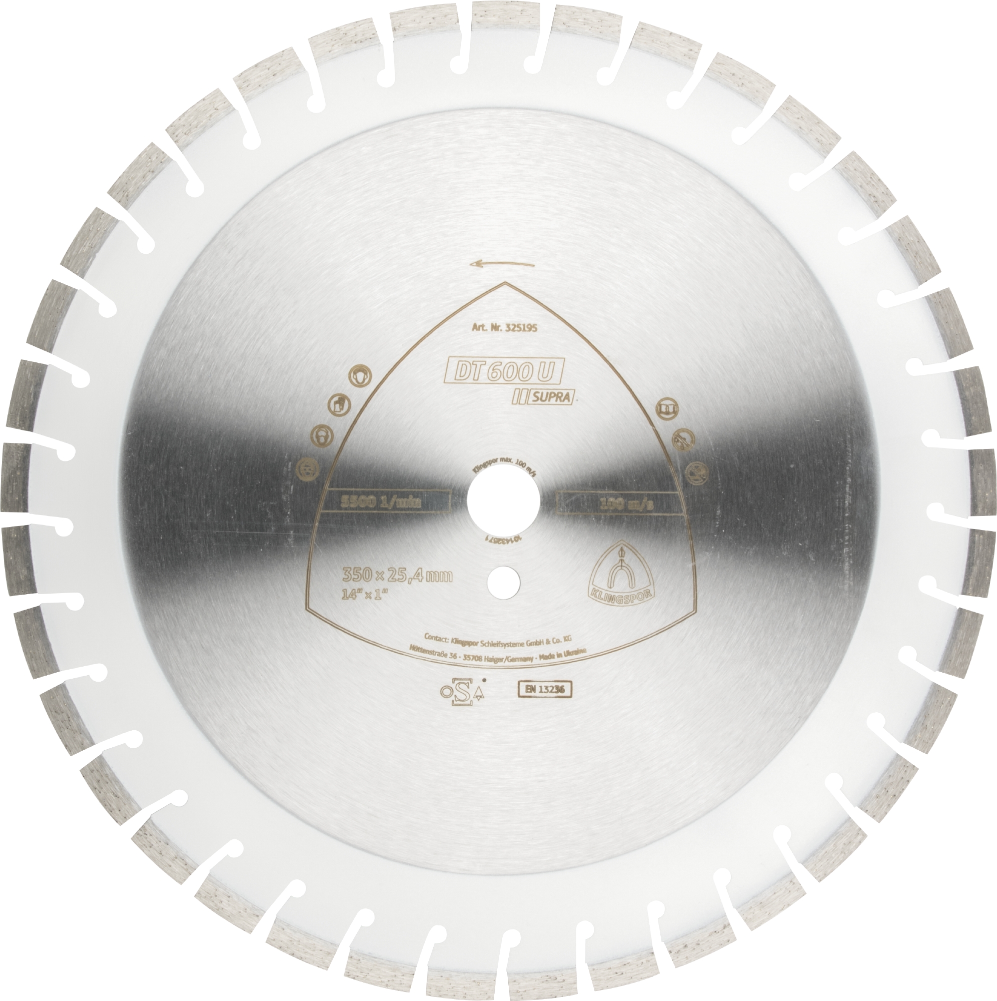 KLINGSPOR Diamanttrennscheibe DT 600 U Supra