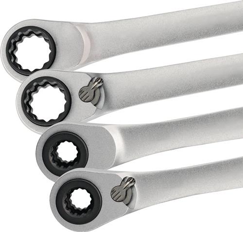 TECWERK Multifunktionsknarrenringschlüssel 4in1 10/13/17/19mm 12-KT.L.220mm Z.72 TECWERK