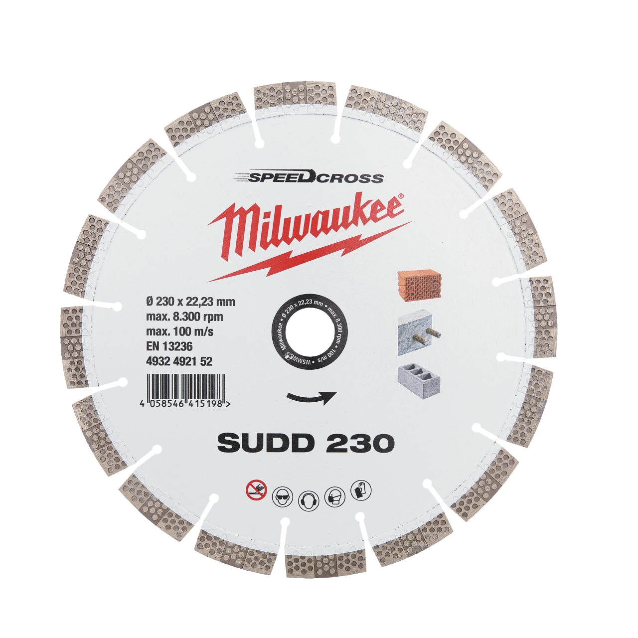 für lärmreduzierte Schnitte in harten Materialien Speedcross Diamanttrennscheibe SUDD 230 mm