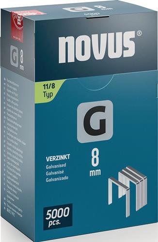 NOVUS Flachdrahtklammer G Typ 11 B10,6xL8mm Draht-B.1,25mm 5000 St.NOVUS NOVUS Flachdrahtklammer G Typ 11 B10,6xL8mm Draht-B.1,25mm 5000 St.NOVUS