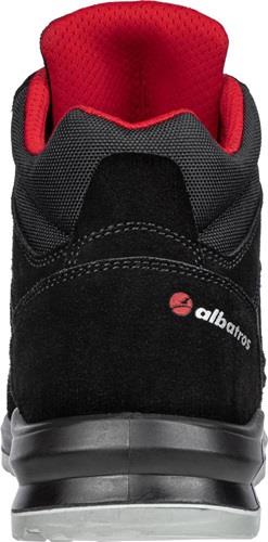 ALBATROS Sicherheitsstiefel CLIFTON MID Gr.43 schwarz/rot S3 SRC EN ISO 20345:2011