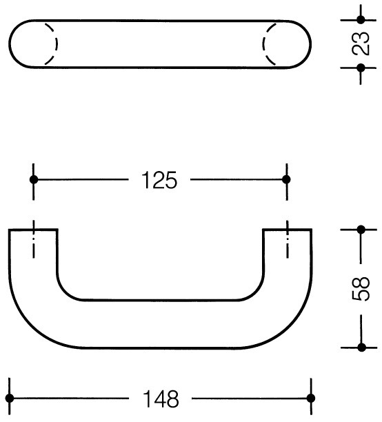 HEWI Bügelgriff 111.23G.6, Polyamid, 111.23G.6 90