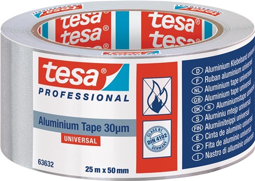 TESA Aluminiumklebeband Univ.63632 m.Liner L.25m B.50mm Rl.TESA