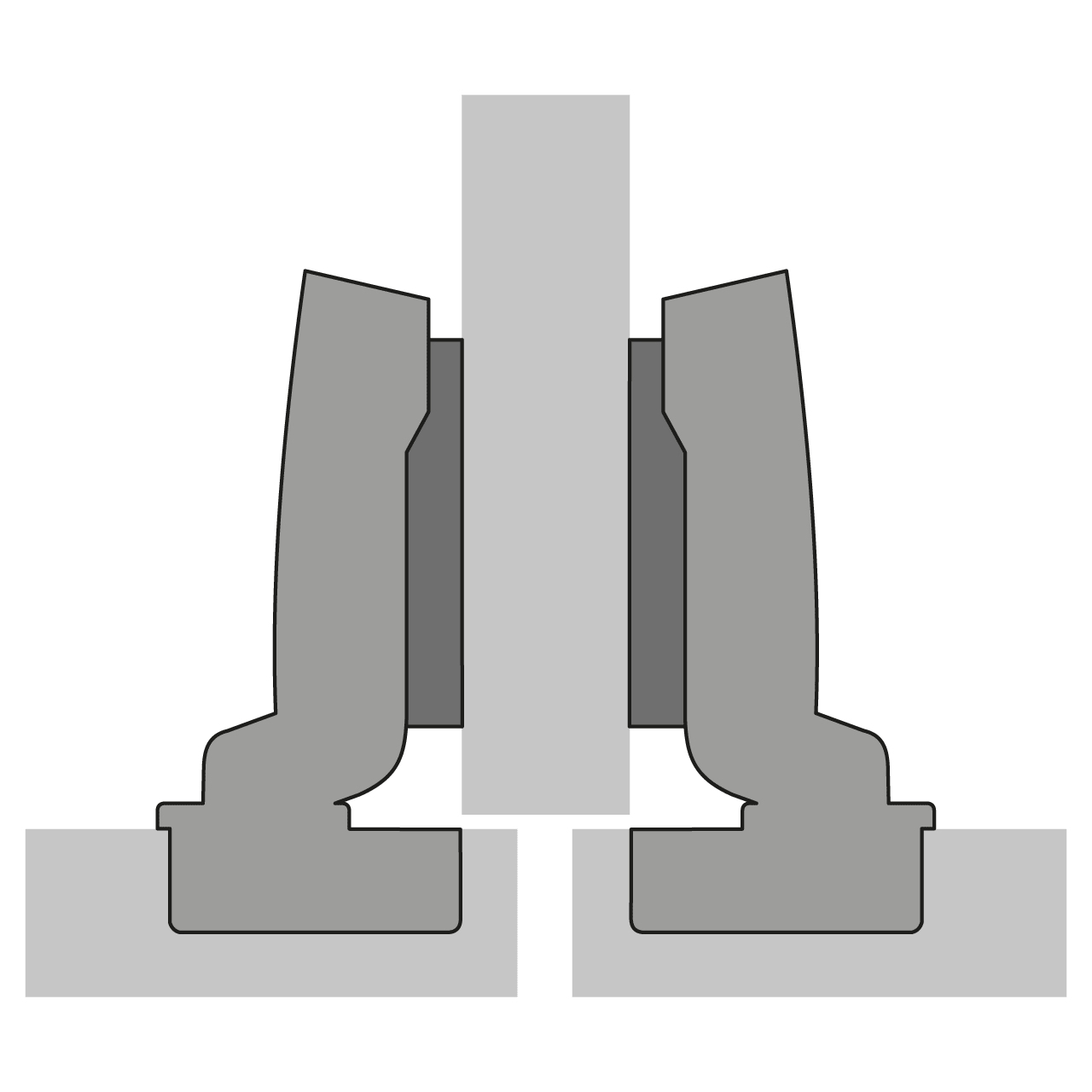HETTICH Sensys Dünntürscharnier, Türdicke ab 10 mm, ohne integrierte Dämpfung (Sensys 8646), vernickelt, 9094370 HETTICH Sensys Dünntürscharnier, Türdicke ab 10 mm, ohne integrierte Dämpfung (Sensys 8646), vernickelt, 9094370