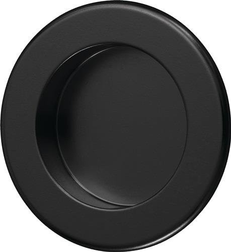 HERMETA Muschelgr.Alu.schwarz pulv.rd.EL.-D.50mm HERMETA