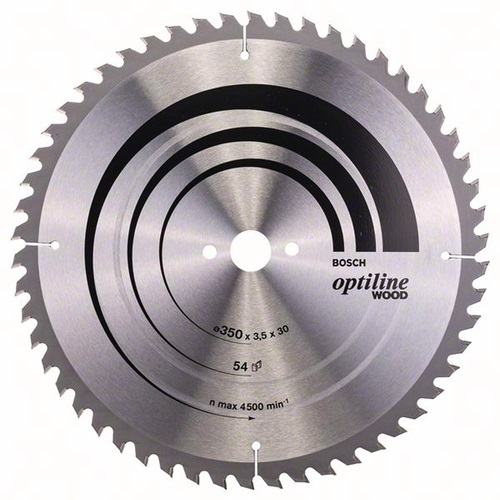 BOSCH Kreissägeblatt Optiline Wood AD 350mm Z.54 WZ Schnitt-B.3,5mm BOSCH