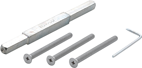 HOPPE® Befestigungsset für Schutz-Türgriffgarnituren ES1/ES2 (Griff/Griff), VK 8/10/8 mm, Stiftlänge , Türdrücker, Haustür
