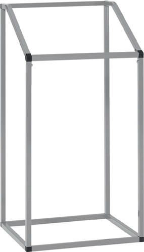 VAR Abfallsammler H1190xB630xT540mm 240l silber,RAL 9006 stationär
