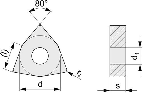 TECWERK Wendeschneidplatte WNMG080404-M UNI Bearb.mittel TECWERK
