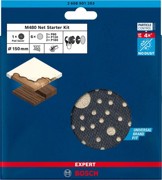 BOSCH EXPERT M480 Starter-Set für Exzenterschleifer, 150 mm, 7-tlg.. Für Exzenterschleifer BOSCH EXPERT M480 Starter-Set für Exzenterschleifer, 150 mm, 7-tlg.. Für Exzenterschleifer