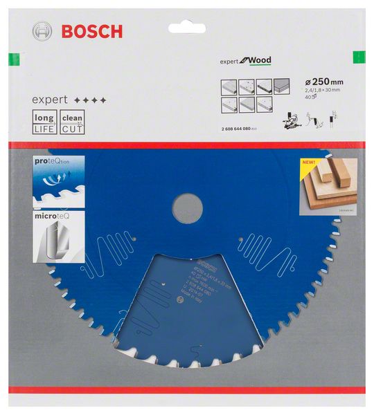 BOSCH Kreissägeblatt Expert for Wood, 250 x 30 x 2,4 mm, 40