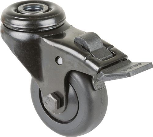BS ROLLEN Lenkrolle m.Festst.D.50mm Trgf.50kg m.Festst.