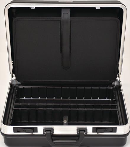 TECWERK Schalenkoffer B490xT188xH365mm m.Wkz.taschen 24,5l ABS-Ku.Alu-Rahmen TECWERK
