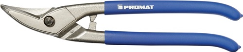 PROMAT Lochschere Gesamt-L.250mm li.STA max.1mm VA max.0,5mm Qualitätsstahl Ku.-Überzug