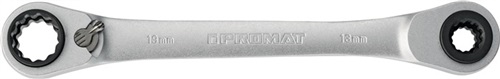 PROMAT Multifunktionsknarrenringschlüssel 4 in 1 10-13-17-19mm 12-KT.L.220mm Anz.Z.72
