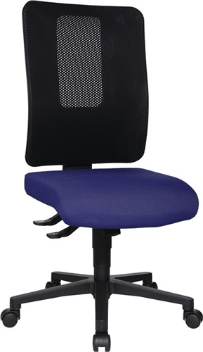 TOPSTAR Bürodrehstuhl m.Synchr.-Techn.schwarz/blau 450-550mm Trgf.110kg TOPSTAR