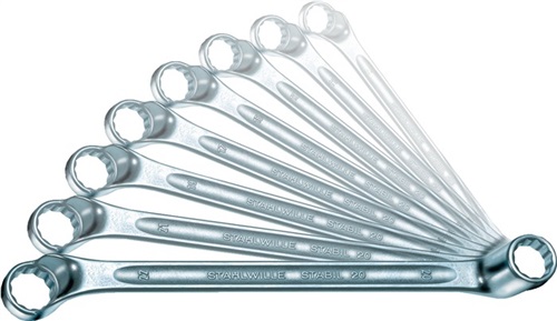 STAHLWILLE Doppelringschlüsselsatz 20/8 8-tlg.SW 6-22mm tief gekr.STAHLWILLE