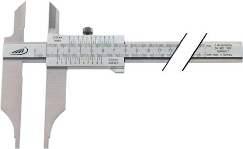 HELIOS PREISSER Werkstattmessschieber DIN 862 300mm m.Spitzen parallaxfrei