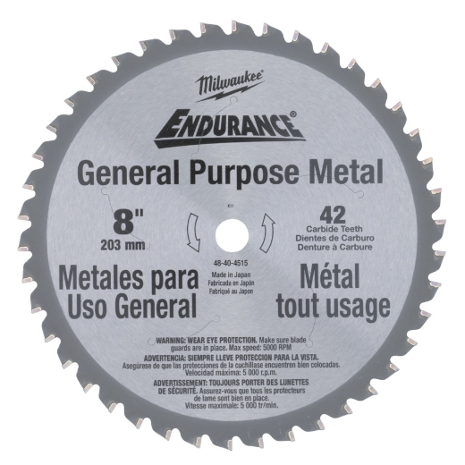 MILWAUKEE 203/15,87 mm Z42 Kreissägeblatt für Metall-Handkreissägen