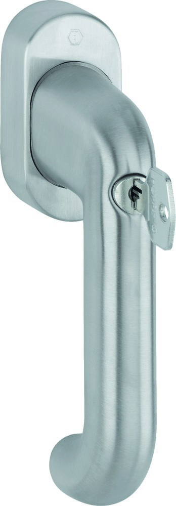 HOPPE® Fenstergriff abschließbar Paris E038S/US9056 100NM, mit Schrauben, Edelstahl, 12017929