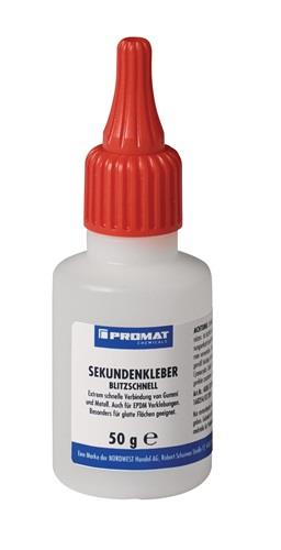 PROMAT Sekundenkleber blitzschnell 50g farblos Flasche PROMAT CHEMICALS