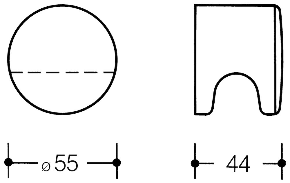 HEWI Türknopflochteil 122.23LT, VK 8, Kunststoff, 122.23LT 97