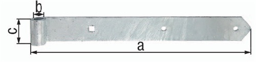 GAH Ladenband B.45mm L.400x45mm S.5mm STA TZN D.16mm rd GAH