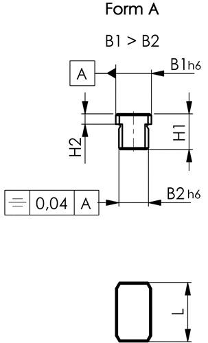 AMF Nutenstein DIN 6323 Nennmaß der Nut 10/12mm Form A lose sitzend AMF