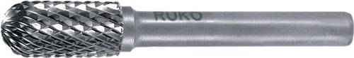 RUKO Frässtift WRC D.6mm Kopf-L.16mm Schaft-D.6mm HM Blank Verz.KVZ 4 RUKO