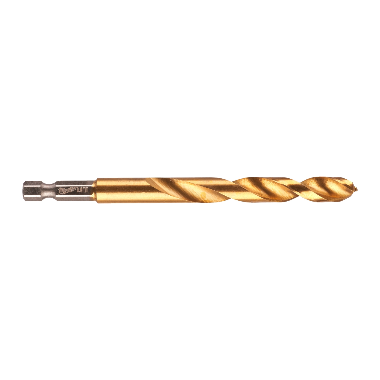 MILWAUKEE 9,0 x 117 mm SHOCKWAVE Metallbohrer HSS-G RED HEX Titan 1/4"