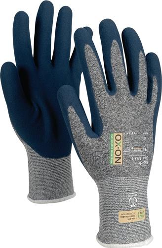 OX-ON Handschuh Recycle Basic 16001 Gr.8 blau/hellblau EN388 EN420+A1 PSA II OX-ON