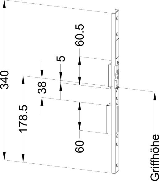 WINKHAUS Profilschließblech für Türöffner STV U2402, kantig, Stahl WINKHAUS Profilschließblech für Türöffner STV U2402, kantig, Stahl