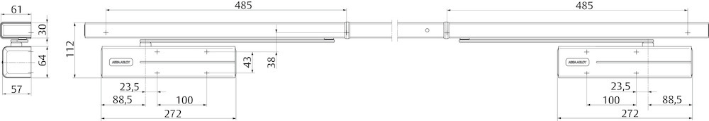 effeff Gleitschiene DCG-23-32N, Aluminium