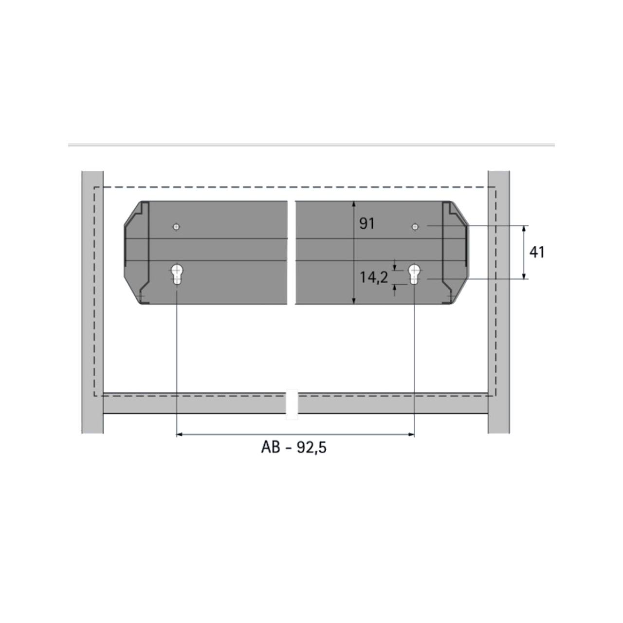 HETTICH Zwischensteg , schwarz, 9039373