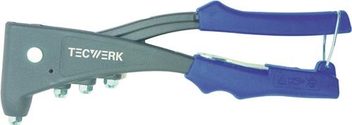 TECWERK Handblindnietsetzgerät L.255mm Arbeitsber.2,4-5mm m.Öffnungsf.TECWERK