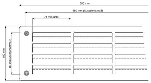 Nordwest Badezimmerlüftung 9083 ER L.500mm B.100mm VA