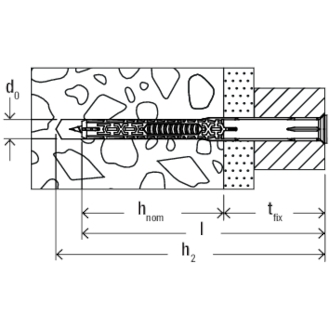 FISCHER DuoXpand 10x160 T, Langschaftdübel