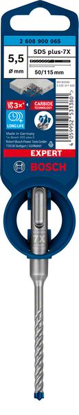 BOSCH EXPERT SDS plus-7X Hammerbohrer, 5,5 x 50 x 115 mm. Für Bohrhämmer