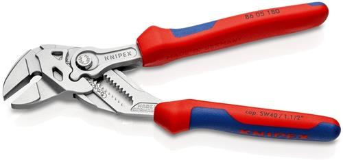 KNIPEX Zangenschlüssel L.180mm Spann-W.40mm verchr.Mehrkomp.-Hülle KNIPEX