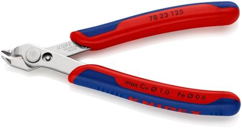 KNIPEX Elektronikseitenschneider Super-Knips® INOX L.125mm Form 2 Facette nein pol.