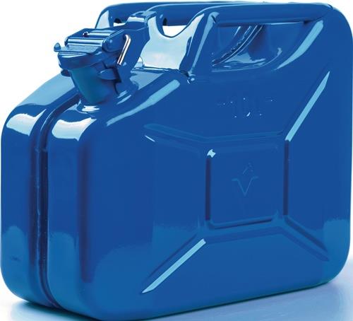 VALPRO Kraftstoffkanister 10l Signalblau RAL 5005 Stahlbl.0,9mm L345xB165xH275mm VALPRO