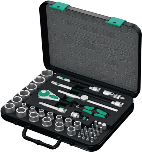 WERA Steckschlüsselsatz 8100 SB2 Zyklop 43-tlg.3/8 Zoll SW 6-24mm Z.72 6KT WERA WERA Steckschlüsselsatz 8100 SB2 Zyklop 43-tlg.3/8 Zoll SW 6-24mm Z.72 6KT WERA