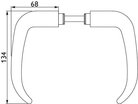 HERMAT Türdrückerpaar BASIC 06 1806, Edelstahl
