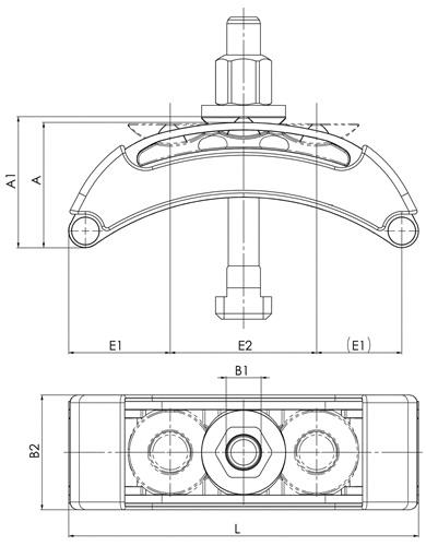 AMF Spanneisen Nr.6310 f.T-Nut 24+28mm L.250mm AMF