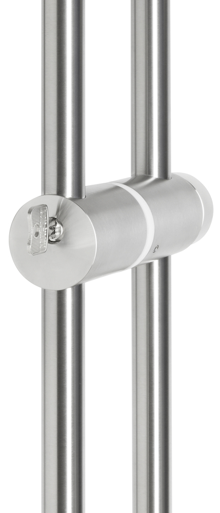 HERMAT Stoßgriffpaar 8002, D 25 mm, Edelstahl