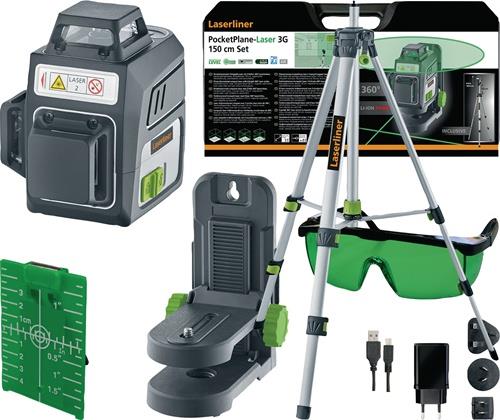 LASERLINER Kreuzlinienlaser PocketPlane-Laser 3G ± 3,5Grad 515mm ± 0,3 mm/m LASERLINER