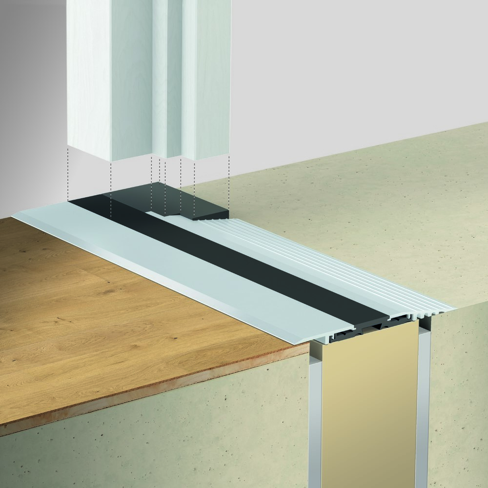 PLANET Flachschwelle F130, reduzierte Höhe, Aluminium