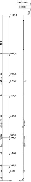 WINKHAUS Oberschiene OS2.U.1225-1.PKM, WINKHAUS Oberschiene OS2.U.1225-1.PKM,