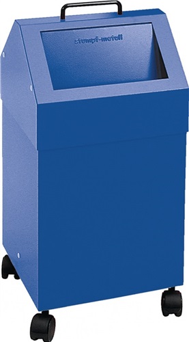 STUMPF Wertstoffsammler 45l H710xB330xT310mm enzianblau fahrbar